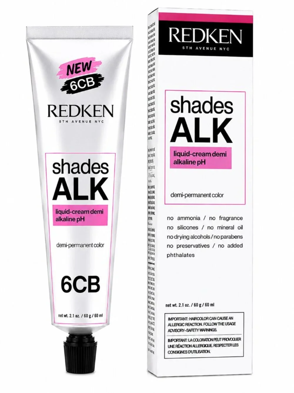Redken Shades ALK Liquid Cream Demi Permanent Hair Color 6CB 2.1 oz